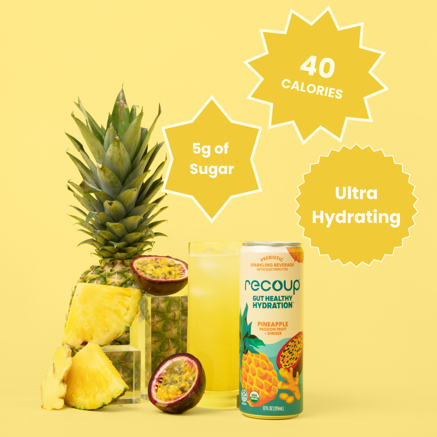 Pineapple Passionfruit + Ginger Prebiotic Sparkling Beverage