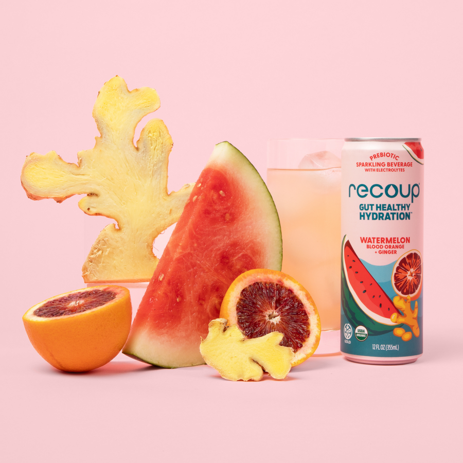 Watermelon Blood Orange + Ginger Prebiotic Sparkling Beverage