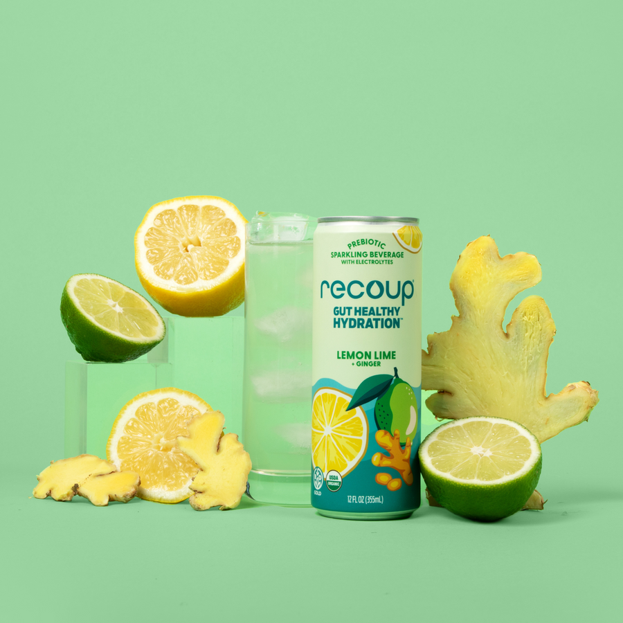 Lemon Lime + Ginger Prebiotic Sparkling Beverage